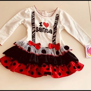 I heart Santa baby dress